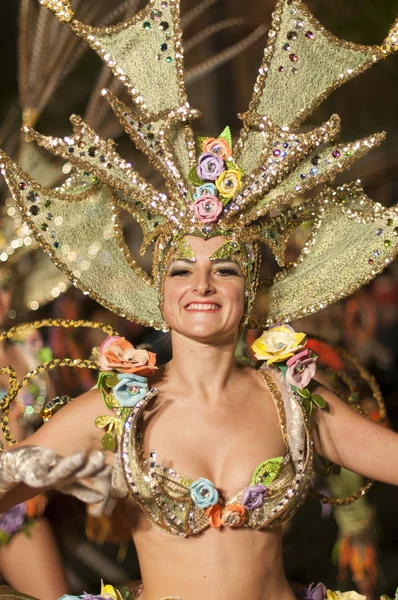 TENERIFE, 9 FEBBRAIO: Personaggi e Gruppi al Carnevale — Foto Stock