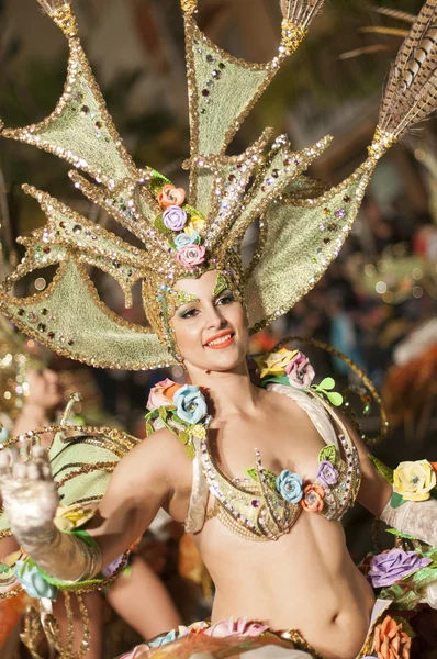 Tenerife, februari 9: Tekens en groepen in het carnaval — Stockfoto