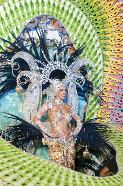 TENERIFE, 9 DE FEBRERO: Personajes y Grupos en el Carnaval — Foto de Stock