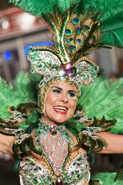 TENERIFE, FEBRUARY 9: Characters and Groups in The Carnival — Stock Photo, Image