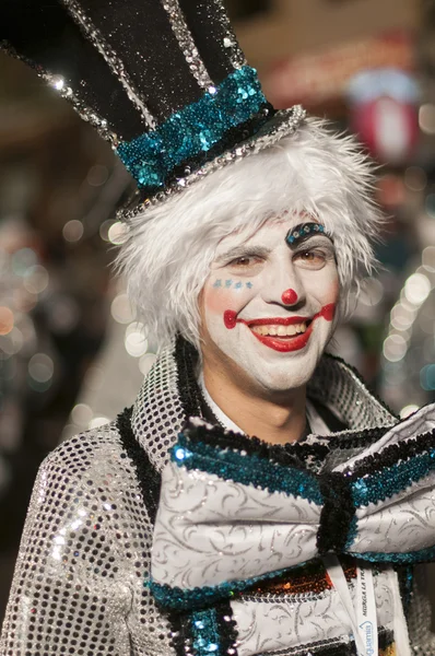 TENERIFE, FEVEREIRO 9: Personagens e Grupos no Carnaval — Fotografia de Stock