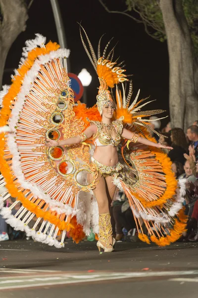 TENERIFE, 9 DE FEBRERO: Personajes y Grupos en el Carnaval — Foto de Stock