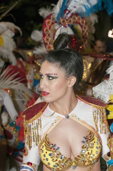 TENERIFE, FEBRUARY 9: Characters and Groups in The Carnival — Stock Photo, Image