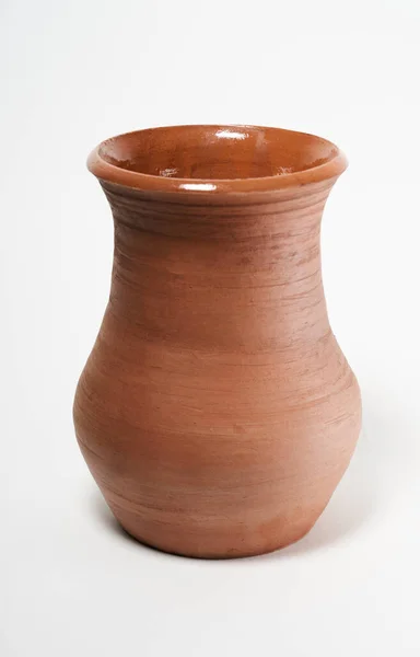 Prodotto Ceramico Con Proprie Mani Realizzato Ruota Vasaio Isolato Fondo — Foto Stock