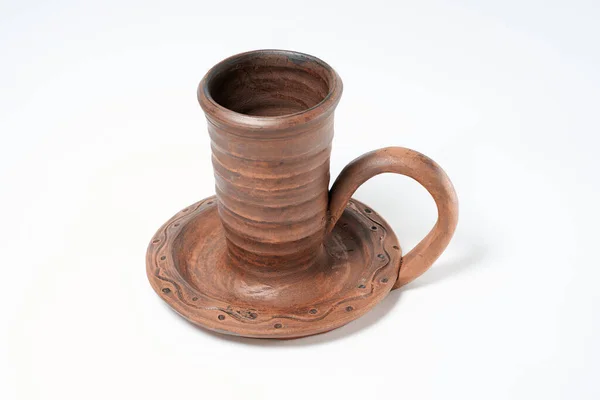 Töpferei Craft Keramikprodukt Mit Eigenen Händen Hergestellt Auf Einer Töpferscheibe — Stockfoto