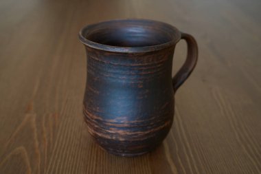 Seramik, kendi ellerinle seramik ürün kupası, çömlekçi çarkında yapılır, kil..