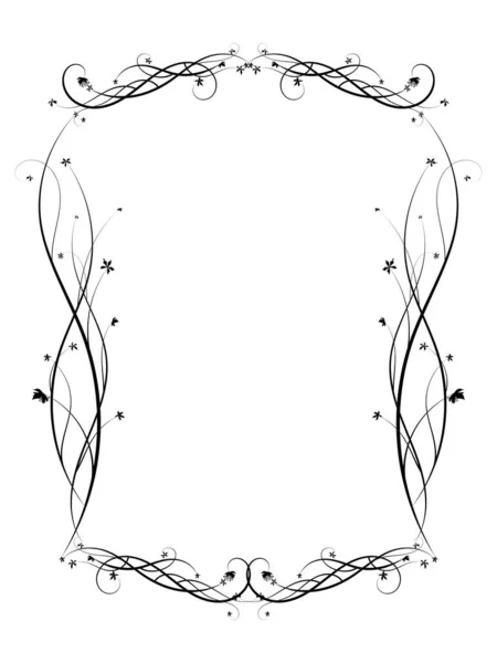 Krullend Frame Van Weven Druiven Kunst Prachtige Ornament Vectorbeeld — Stockvector