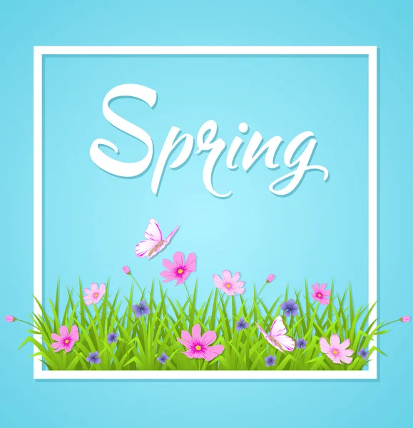 Blue spring background — Stock Vector
