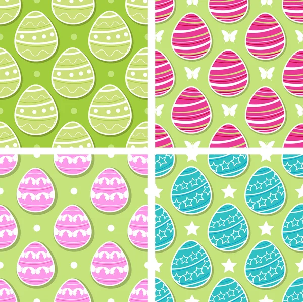 Set of Easter patterns — Stock Vector