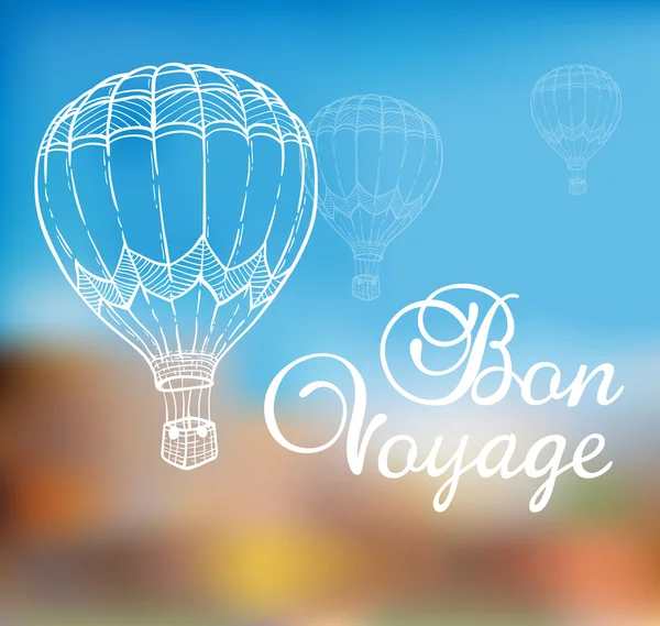 Fond avec ballon à air — Image vectorielle