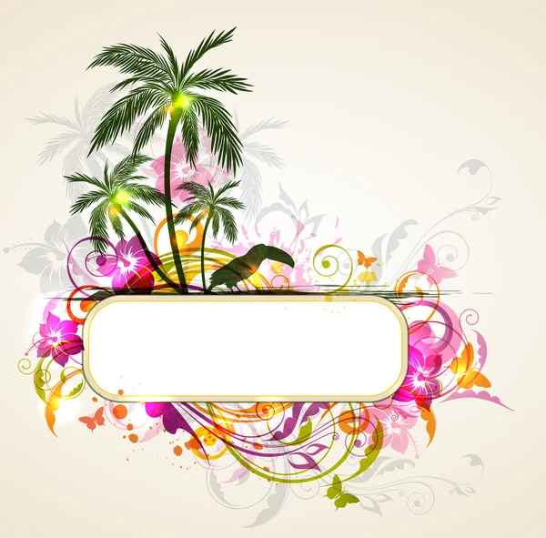 Banner de verano abstracto — Vector de stock