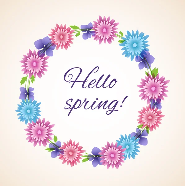Spring floral frame — Stock Vector