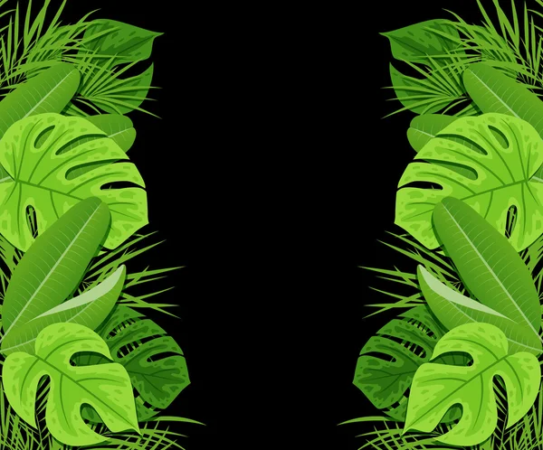热带绿叶 — 图库矢量图片
