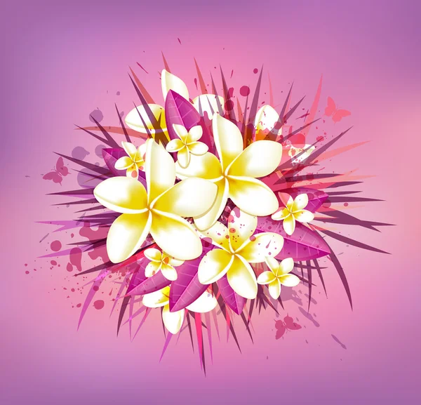 热带花花束 — 图库矢量图片