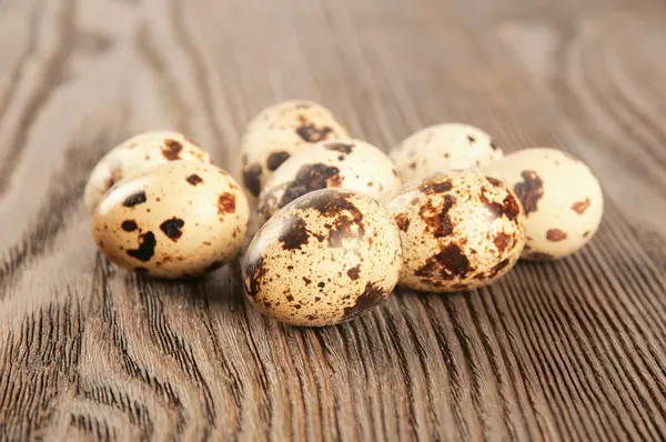 더럽혀진된 메 추 라 기 달걀 — 스톡 사진