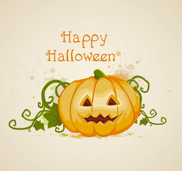Halloween background with pumpkin — Stock Vector