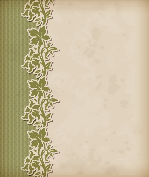 老式的背景和花卉的装饰 — 图库矢量图片