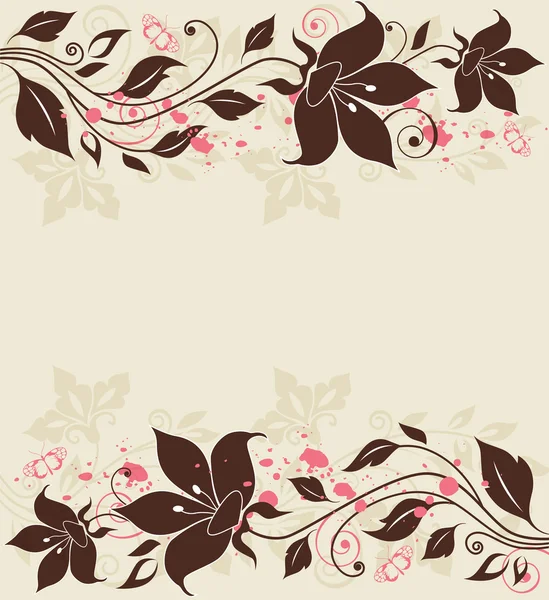 Fundo decorativo com flores — Vetor de Stock