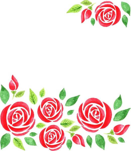 Background with roses — Stock Vector