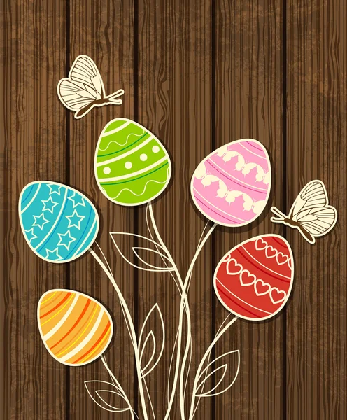 Fondo de Pascua con huevos — Vector de stock