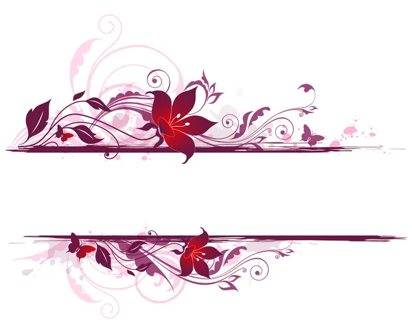 Fondo con flores violetas — Vector de stock