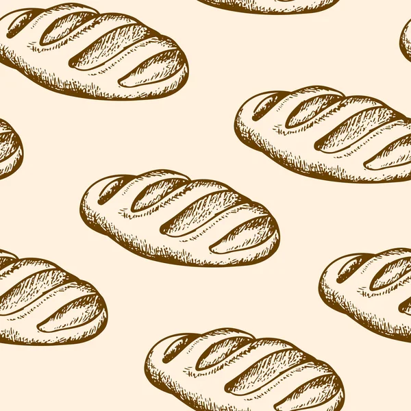 无缝模式与法式面包 — 图库矢量图片