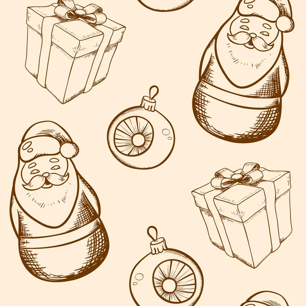 圣诞老人圣诞图案 — 图库矢量图片