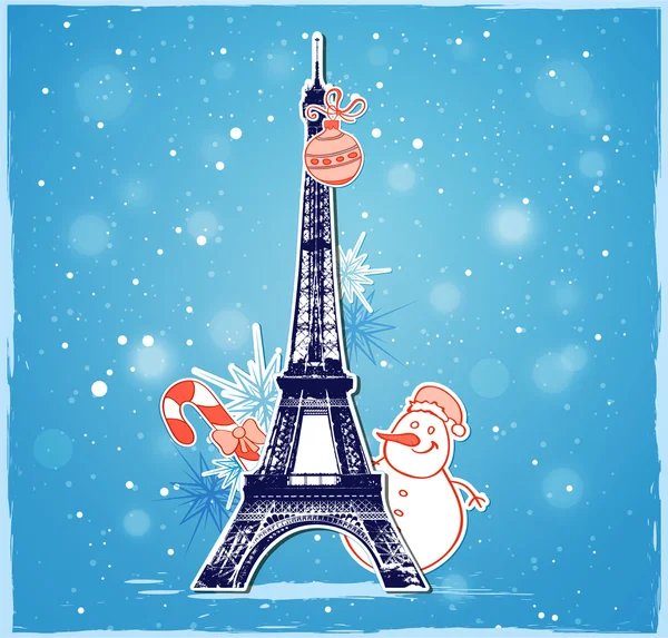 Christmas in Paris — Stock Vector