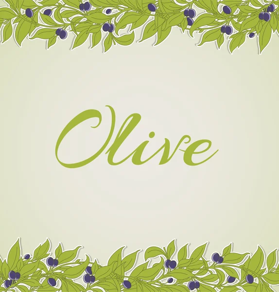 Decorative olive background — Stock Vector