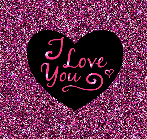 Valentine pink glittering achtergrond — Stockvector
