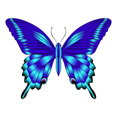 Black blacksmith with hammer beating on the anvil. Vector illustration on the yellow background.