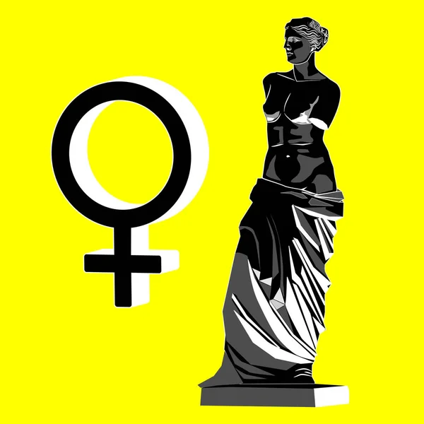 Black blacksmith with hammer beating on the anvil. Vector illustration on the yellow background.