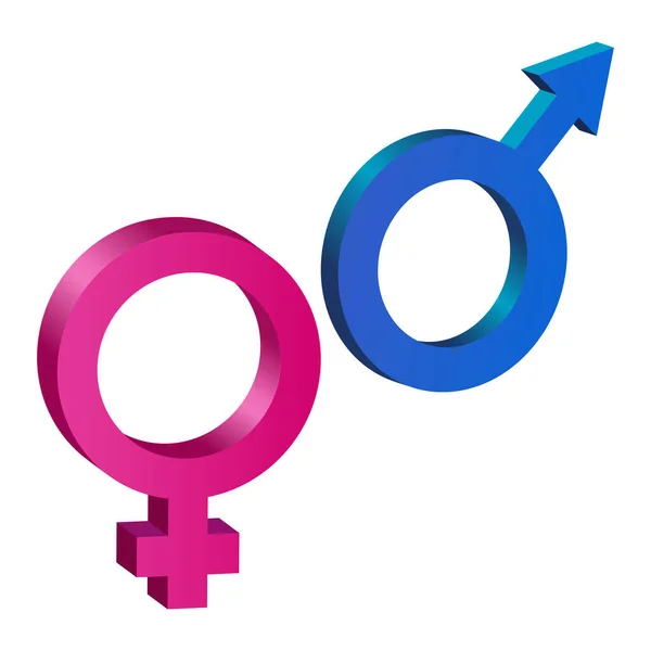 Female and male gender signs. Vector illustration isolated.