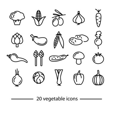 sebze satır simgeler