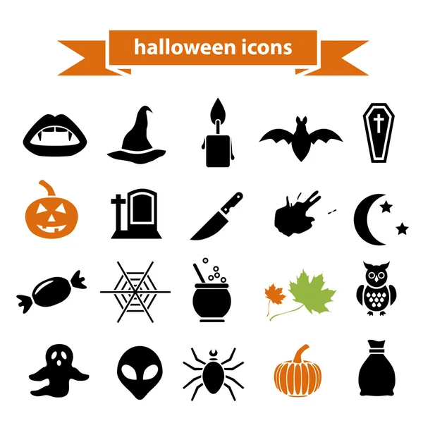 Halloween icons — Stock Vector