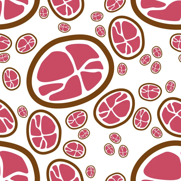 Smoked meat seamless pattern — Stock Vector