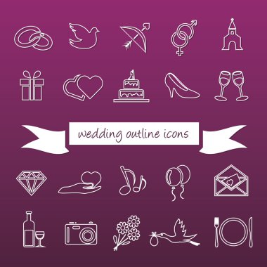 Düğün anahat simgeleri