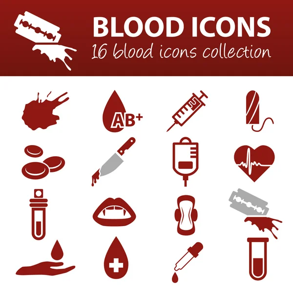 Krev ikony — Stockový vektor