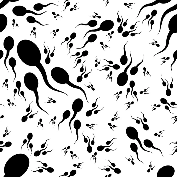 Sperm seamless pattern — Stock Vector