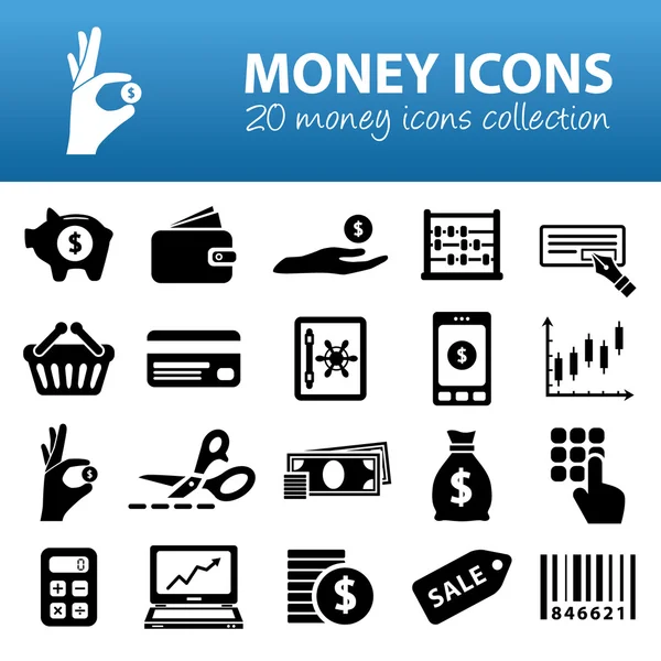 Iconos de dinero — Archivo Imágenes Vectoriales