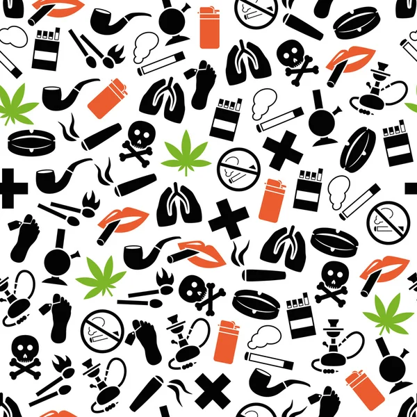 Smoking seamless pattern — Stock Vector