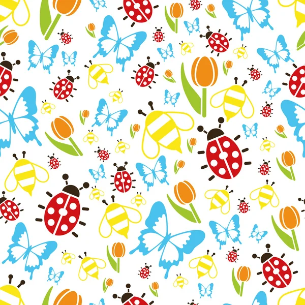 Spring seamless pattern — Stock Vector