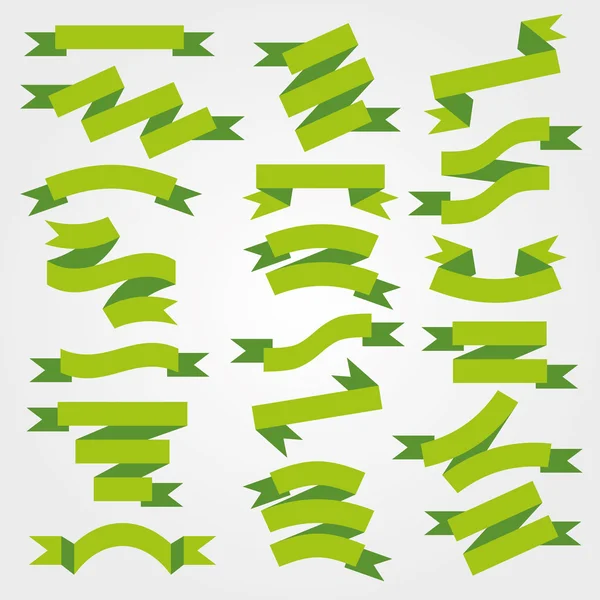 Rubans verts — Image vectorielle