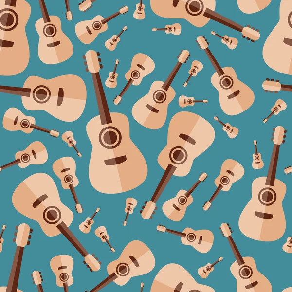 Guitar seamless pattern — Stock Vector