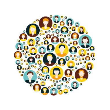 insanlar simgeler daire