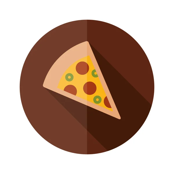 Pizza lapos ikon — Stock Vector