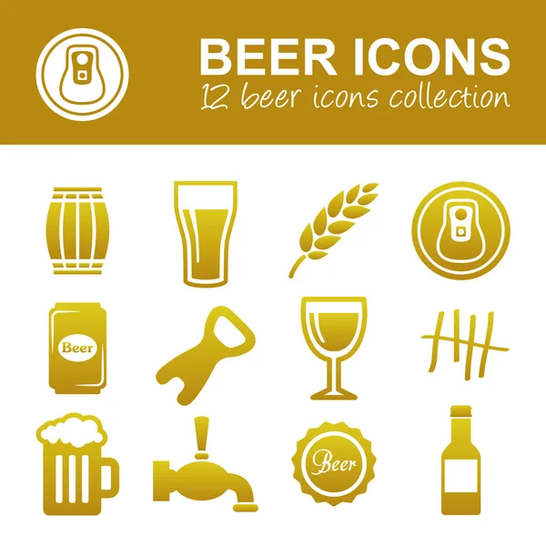 Icônes de bière — Image vectorielle