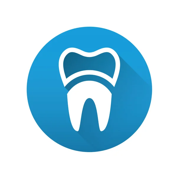 Tooth flat icon — Stock Vector