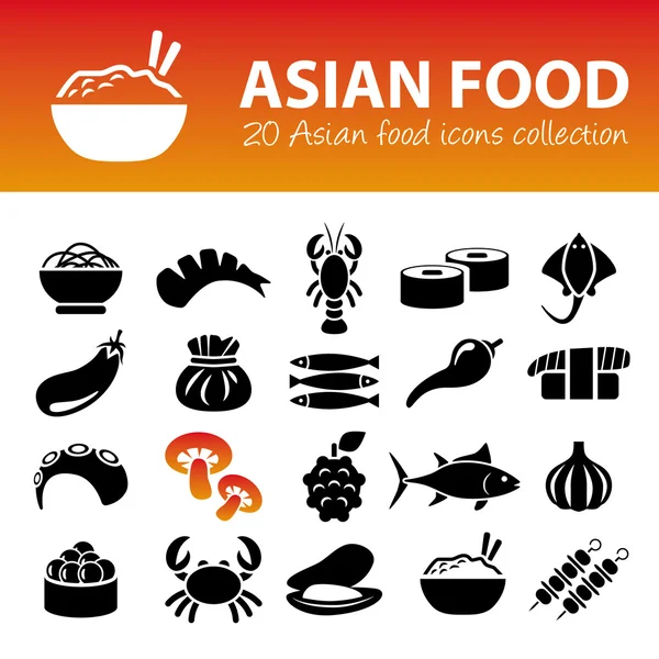Asian food icons — Stock Illustration Asian food icons Royalty Free Stock Illustrations
