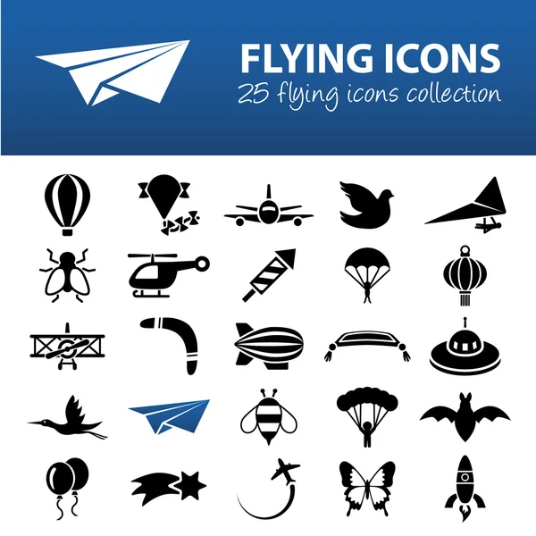 Flying icons — Stock Vector